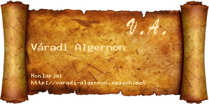 Váradi Algernon névjegykártya